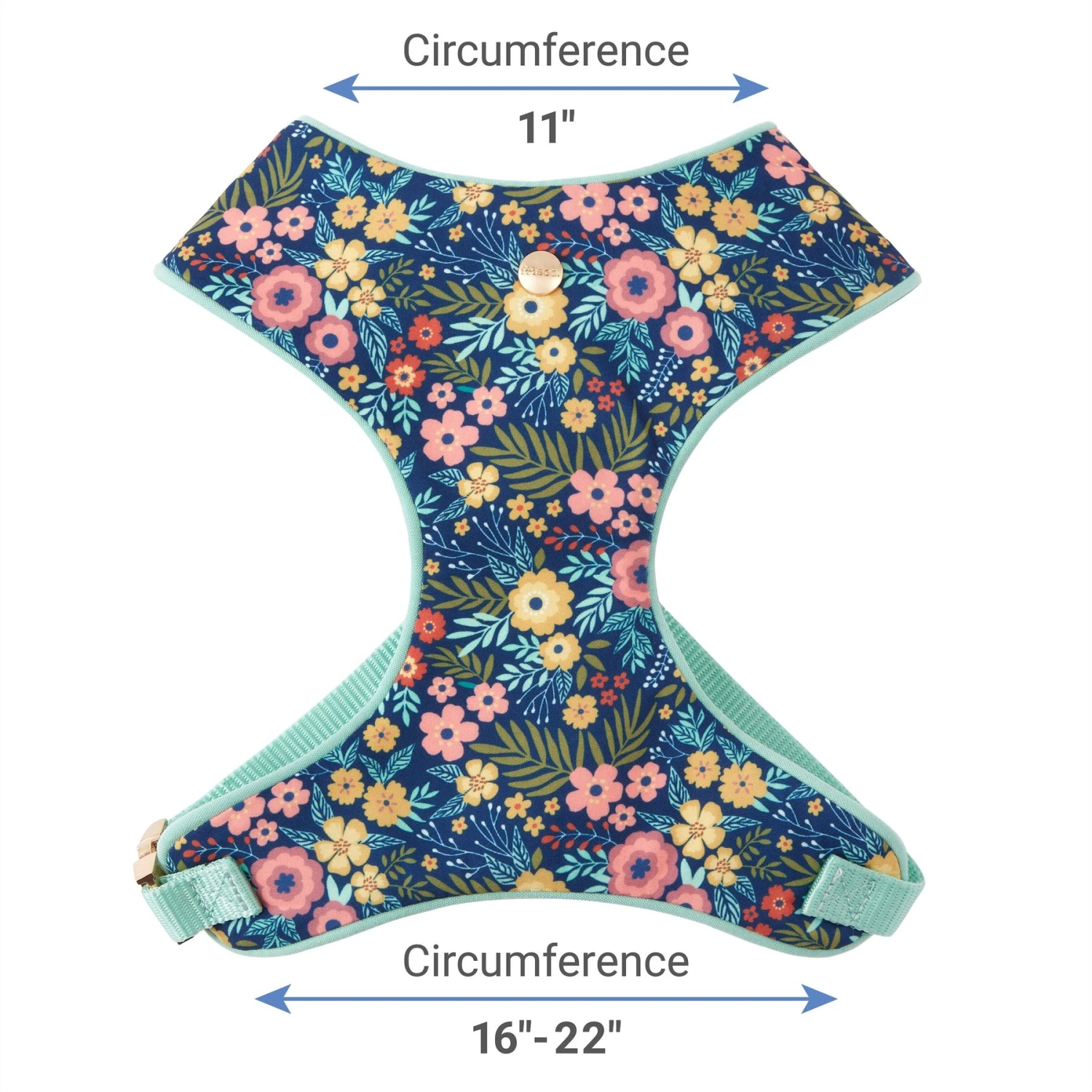 Frisco Fashion Over-The-Head Harness, Tropical Floral 2 Frisco Fashion Over-The-Head Harness, Tropical Floral - Image 2