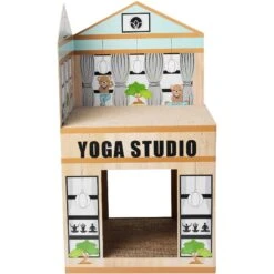 Frisco Yoga Studio Cardboard Cat House, 2-Story -Frisco Sales Store 288965 PT2. AC SS1800 V1638291621