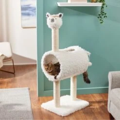 Frisco Sales Store 2 Frisco Animal Series Cat Tunnel With Scratching Post, Llama