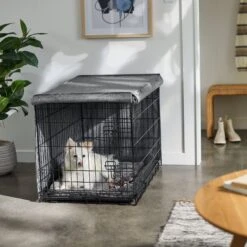 Frisco Faux Linen Dog Crate Cover 11 Frisco Faux Linen Dog Crate Cover -Frisco Sales Store 289630 PT5. AC SS1800 V1644249178