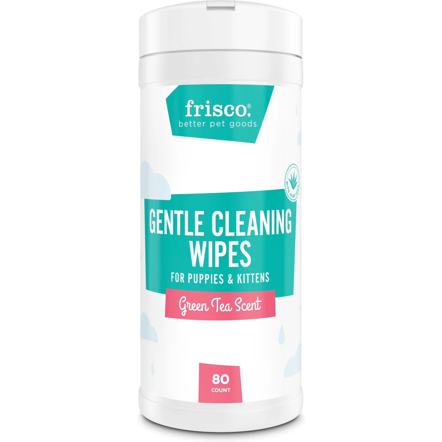 Frisco Gentle Cleaning Waterless Grooming Wipes For Puppies & Kittens, Green Tea Scent 1 Frisco Gentle Cleaning Waterless Grooming Wipes For Puppies & Kittens, Green Tea Scent