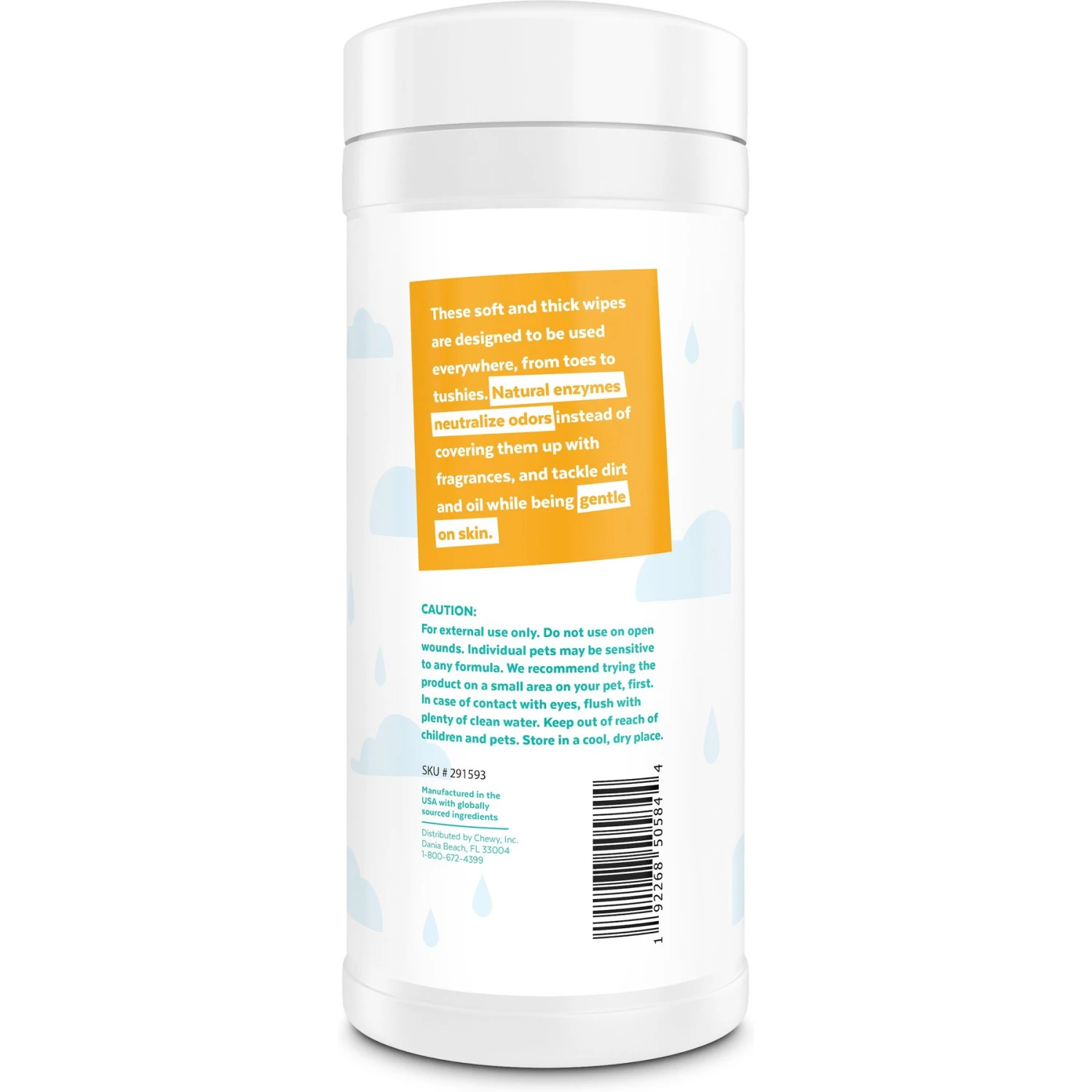 Frisco Deodorizing Paw & Bum Waterless Grooming Wipes For Dogs & Cats 3 Frisco Deodorizing Paw & Bum Waterless Grooming Wipes For Dogs & Cats - Image 3