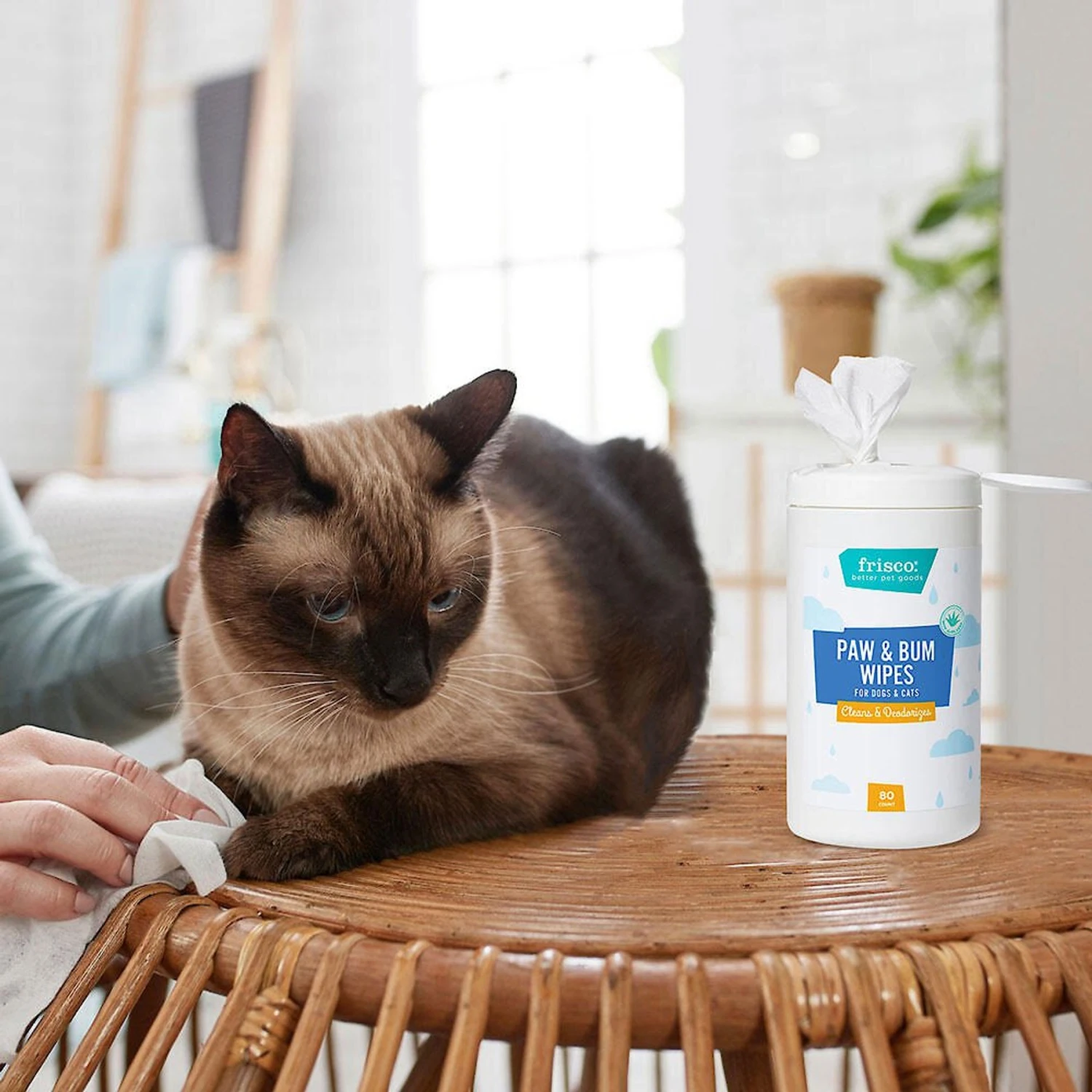 Frisco Deodorizing Paw & Bum Waterless Grooming Wipes For Dogs & Cats 6 Frisco Deodorizing Paw & Bum Waterless Grooming Wipes For Dogs & Cats - Image 6