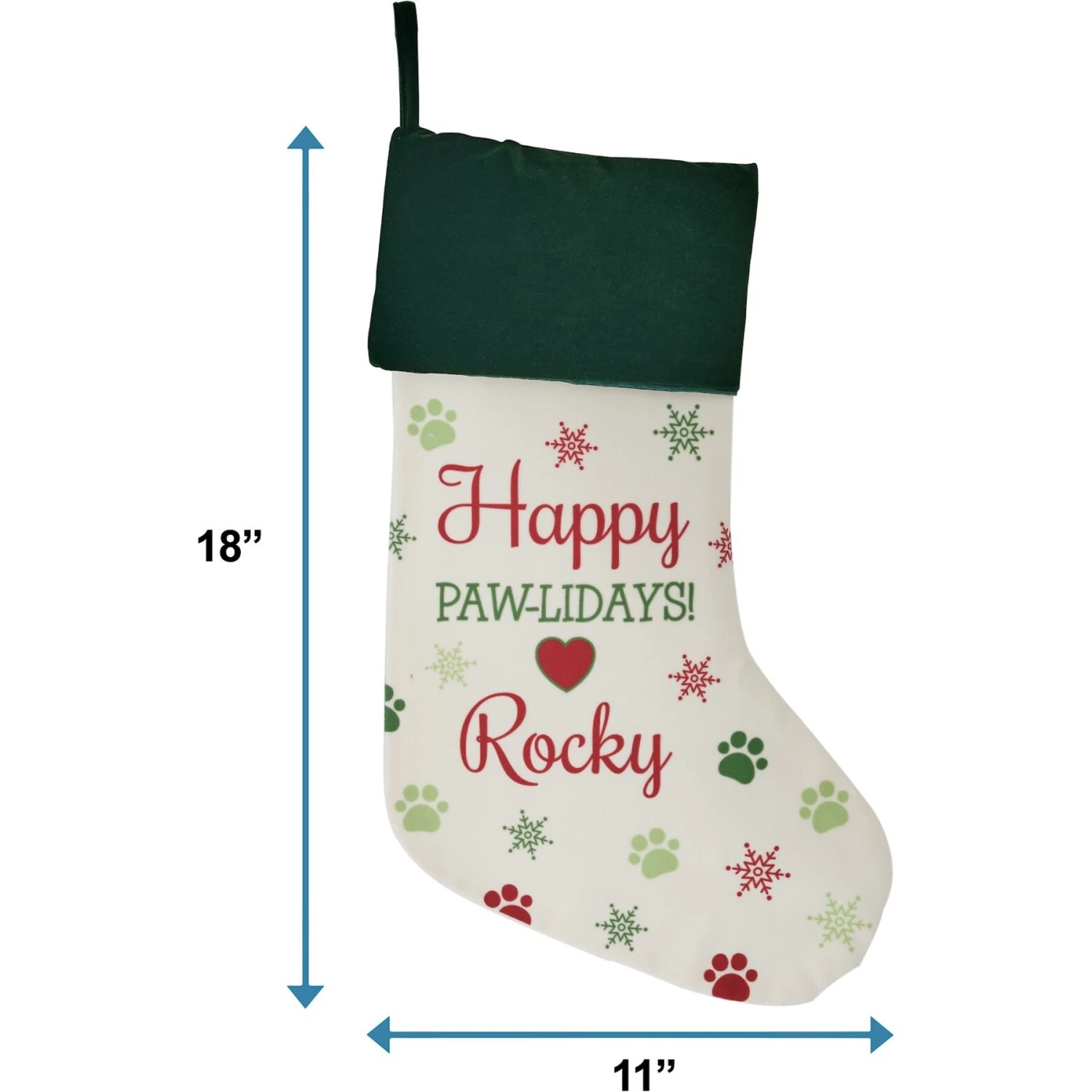 Frisco Personalized Paws Cat & Dog Holiday Stocking 2 Frisco Personalized Paws Cat & Dog Holiday Stocking - Image 2