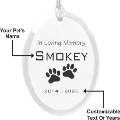 Frisco "In Loving Memory" Paw Glass Personalized Ornament 11 Frisco "In Loving Memory" Paw Glass Personalized Ornament -Frisco Sales Store 295081 PT4. AC SS1800 V1697131879