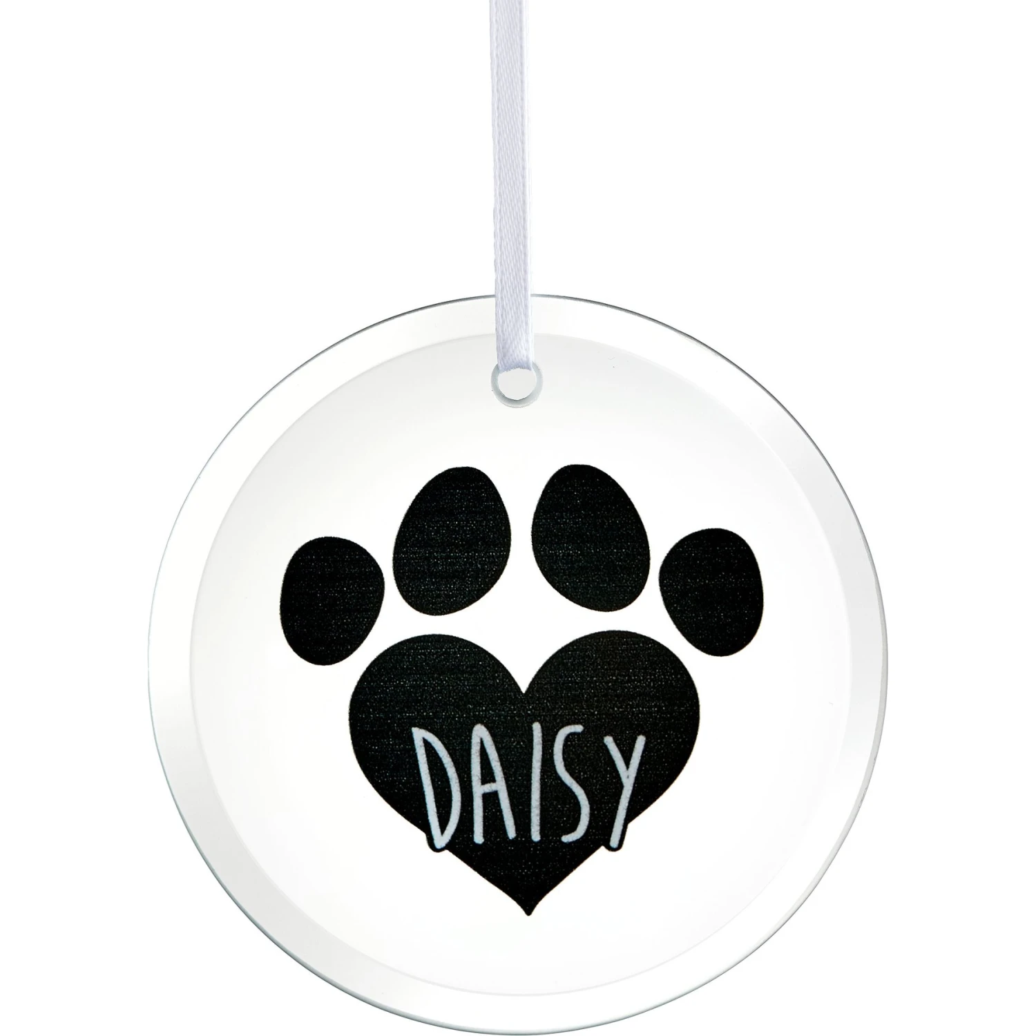 Frisco Paw Glass Personalized Ornament 1 Frisco Paw Glass Personalized Ornament