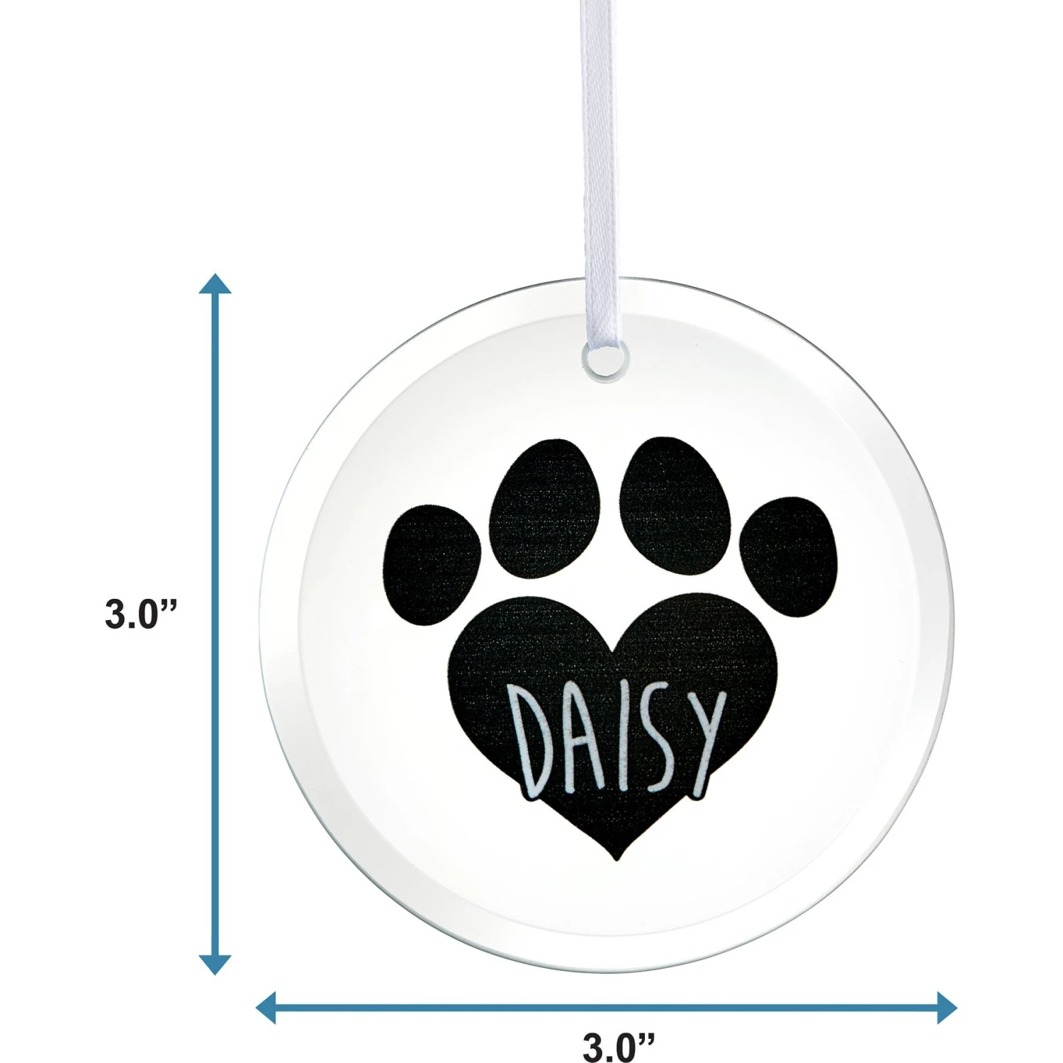 Frisco Paw Glass Personalized Ornament 2 Frisco Paw Glass Personalized Ornament - Image 2