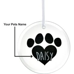 Frisco Paw Glass Personalized Ornament 9 Frisco Paw Glass Personalized Ornament -Frisco Sales Store 295083 PT4. AC SS1800 V1630332114