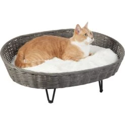 Frisco Elevated Rectangle Wicker Dog & Cat Bed With Eyelash Faux Fur Cushion 7 Frisco Elevated Rectangle Wicker Dog & Cat Bed With Eyelash Faux Fur Cushion -Frisco Sales Store 296679 PT2. AC SS1800 V1633727726