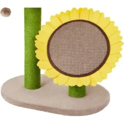 Frisco Sunflower Cat Scratching Post, Two Post With Lounger -Frisco Sales Store 296688 PT2. AC SS1800 V1632856031