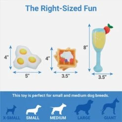 Frisco Brunch Breakfast In Bed Hide & Seek Puzzle Plush Squeaky Dog Toy -Frisco Sales Store 297282 PT2. AC SS1800 V1643916715