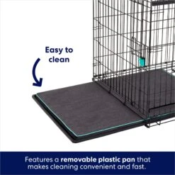 Frisco Heavy Duty Enhanced Lock Sliding Double Door Fold & Carry Wire Dog Crate & Mat Kit -Frisco Sales Store 297461 PT4. AC SS1800 V1633115628