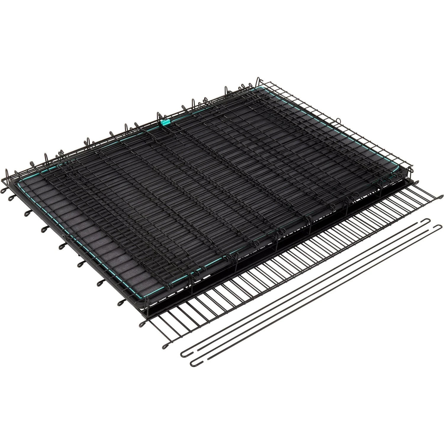 Frisco Heavy Duty Enhanced Lock Sliding Double Door Fold & Carry Wire Dog Crate & Mat Kit, 54 Inch 4 Frisco Heavy Duty Enhanced Lock Sliding Double Door Fold & Carry Wire Dog Crate & Mat Kit, 54 Inch - Image 4