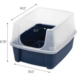 Frisco Plastic Litter Scooper With Caddy & IRIS USA Open Top Litter Box With Scatter Shield -Frisco Sales Store 298166 PT5. AC SS1800 V1623196667