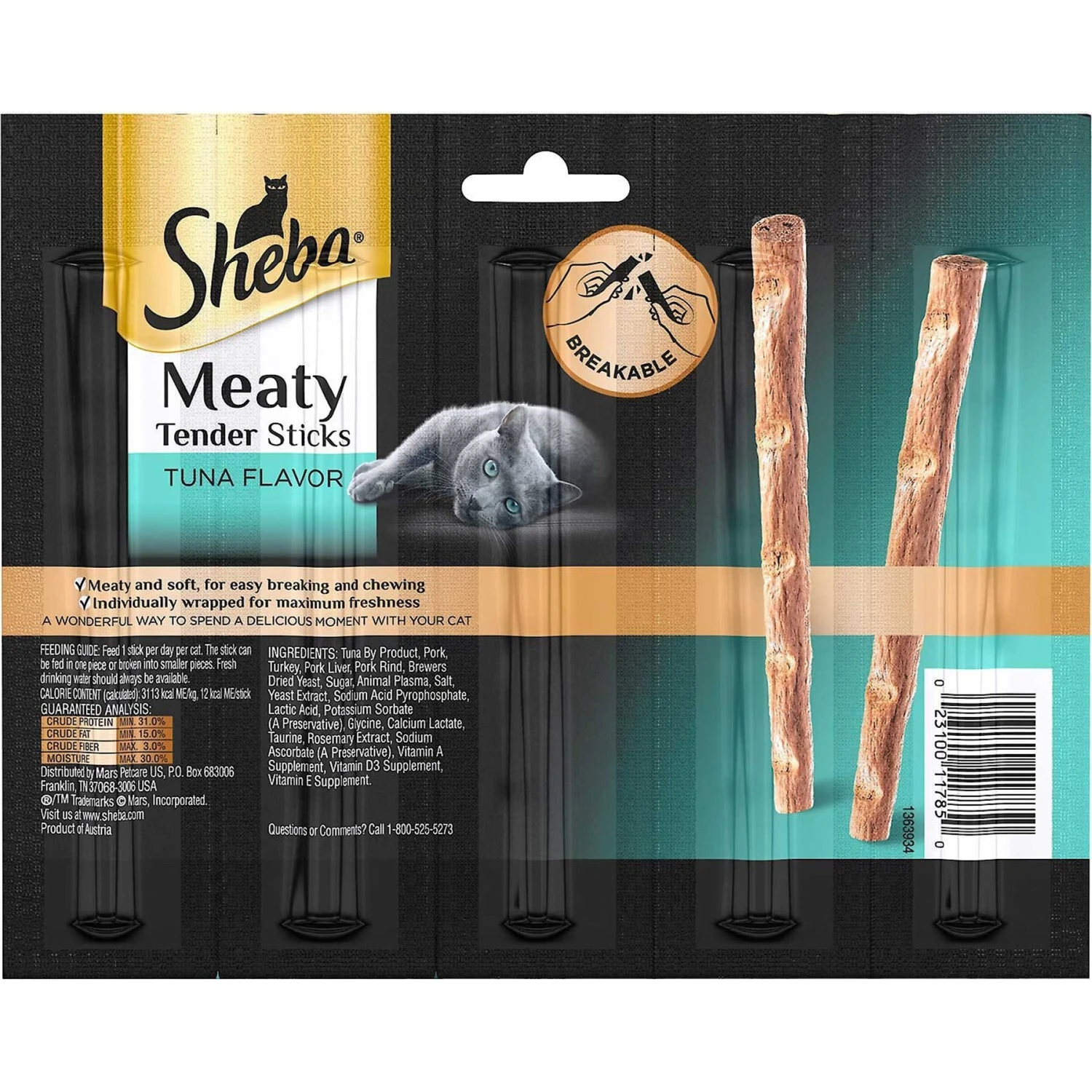 Sheba Meaty Tender Sticks Tuna Flavor Soft Adult Cat Treats & Frisco Squirrel Plush Cat Toy With Refillable Catnip 3 Sheba Meaty Tender Sticks Tuna Flavor Soft Adult Cat Treats & Frisco Squirrel Plush Cat Toy With Refillable Catnip - Image 3