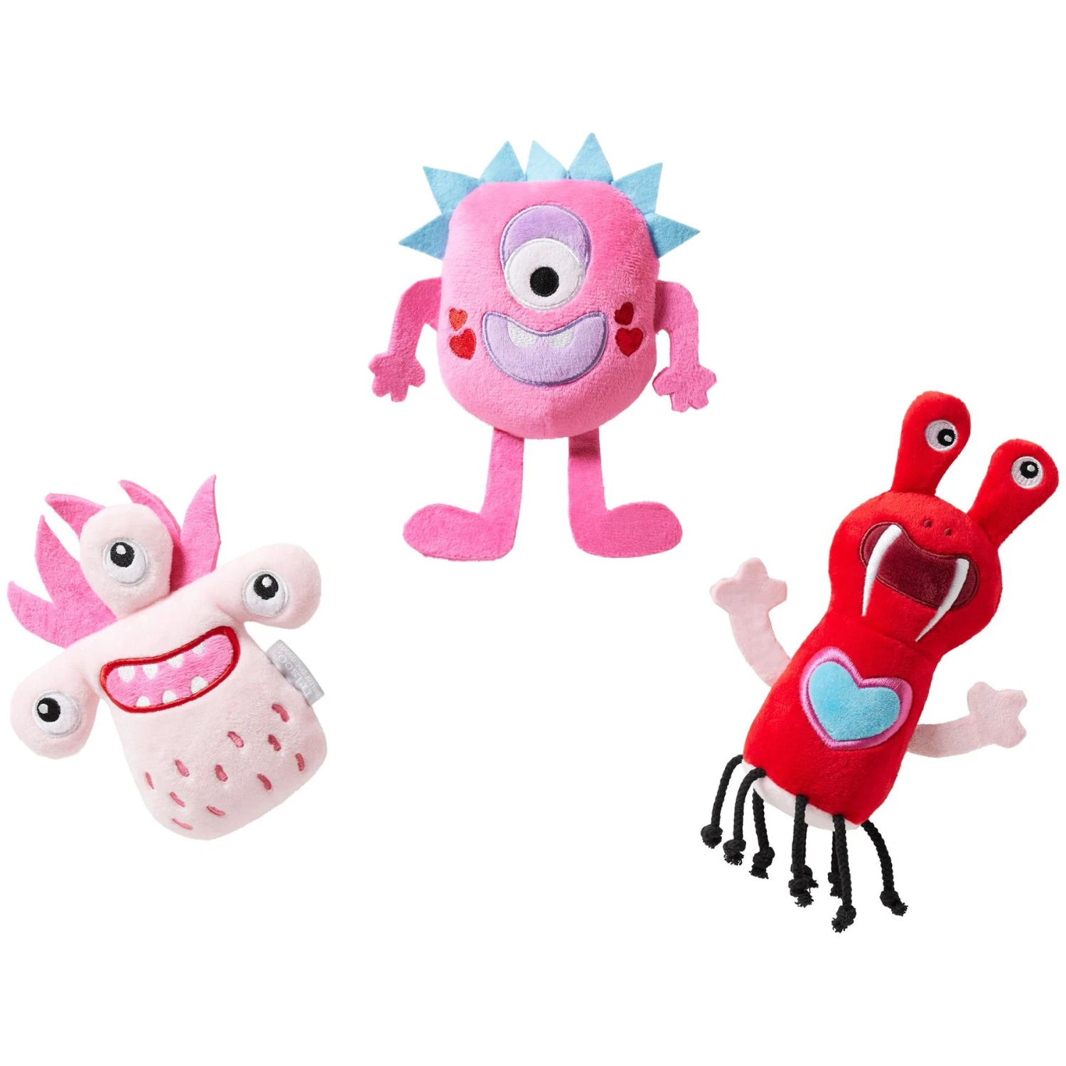 Frisco Valentine Love Monsters Plush Squeaky Dog Toy 1 Frisco Valentine Love Monsters Plush Squeaky Dog Toy