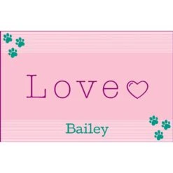 Frisco Love Cutout Personalized Dog & Cat Placemat -Frisco Sales Store 299558 PT2. AC SS1800 V1636048343