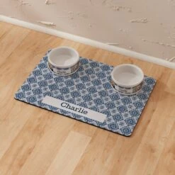 Frisco Boho Damask Personalized Dog & Cat Placemat -Frisco Sales Store 299562 PT8. AC SS1800 V1636048577