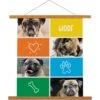Frisco Personalized Woof Canvas Poster With Wood Hanger, 16" X 20"
