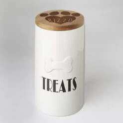 Frisco Ceramic Personalized Treat Jar With Wood Lid, 4 Cup, 32oz 9 Frisco Ceramic Personalized Treat Jar With Wood Lid, 4 Cup, 32oz -Frisco Sales Store 301179 PT3. AC SS1800 V1631118424