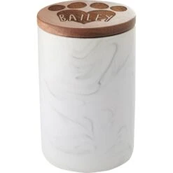 Frisco Ceramic Marble Print Personalized Treat Jar With Wood Lid, 3.75 Cups 9 Frisco Ceramic Marble Print Personalized Treat Jar With Wood Lid, 3.75 Cups -Frisco Sales Store 301181 PT3. AC SS1800 V1630332827