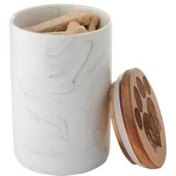 Frisco Ceramic Marble Print Personalized Treat Jar With Wood Lid, 3.75 Cups 10 Frisco Ceramic Marble Print Personalized Treat Jar With Wood Lid, 3.75 Cups -Frisco Sales Store 301181 PT4. AC SS1800 V1630332582