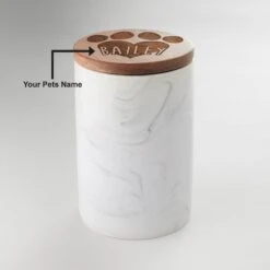 Frisco Ceramic Marble Print Personalized Treat Jar With Wood Lid, 3.75 Cups 11 Frisco Ceramic Marble Print Personalized Treat Jar With Wood Lid, 3.75 Cups -Frisco Sales Store 301181 PT5. AC SS1800 V1630332523