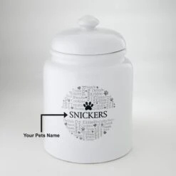 Frisco Ceramic Paw Personalized Treat Jar, 13 Cup, 104oz -Frisco Sales Store 301183 PT5. AC SS1800 V1630559792