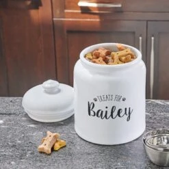 Frisco Ceramic "Treats For" Personalized Treat Jar, 13 Cup, 104oz -Frisco Sales Store 301185 PT2. AC SS1800 V1630736492