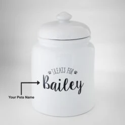 Frisco Ceramic "Treats For" Personalized Treat Jar, 13 Cup, 104oz -Frisco Sales Store 301185 PT5. AC SS1800 V1630738303