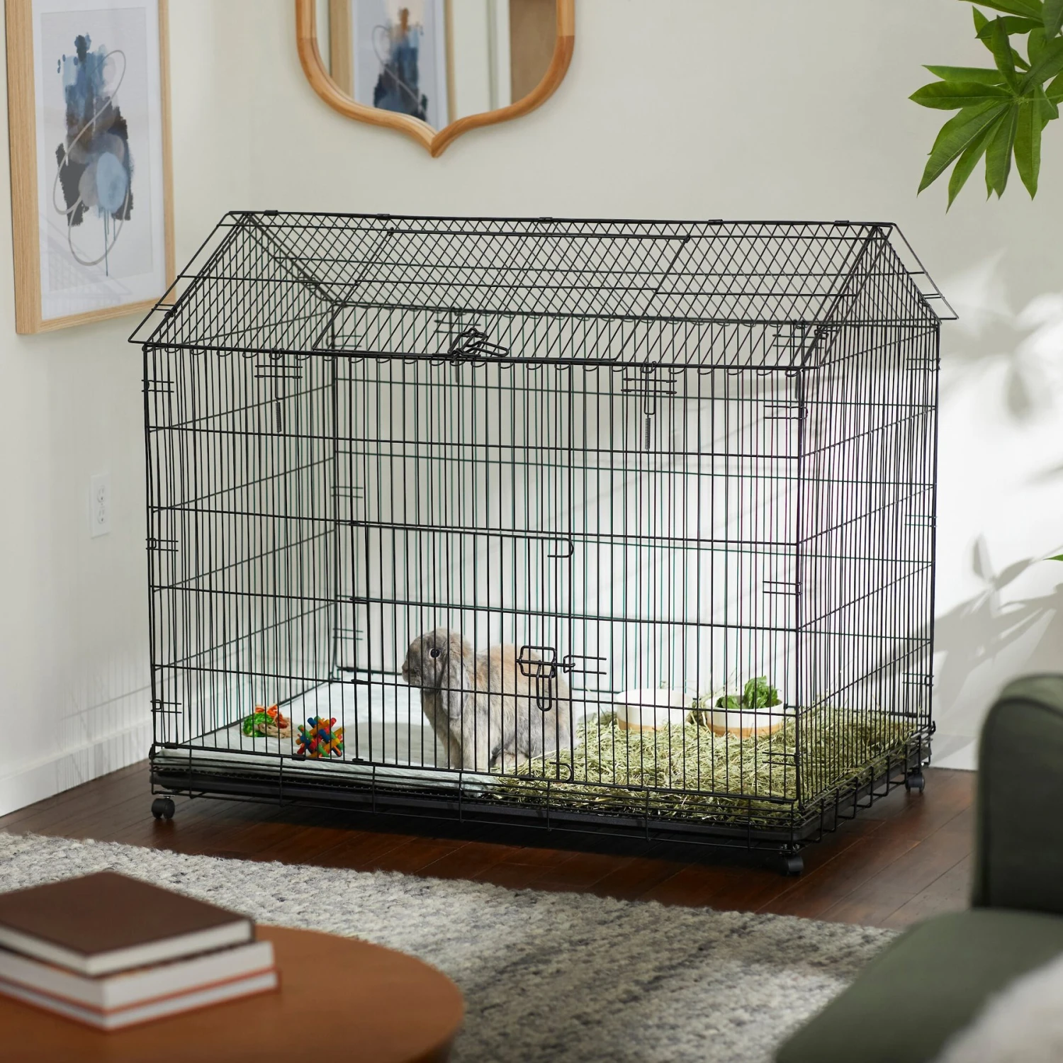 Frisco Wire Small Pet House Shaped Cage 1 Frisco Wire Small Pet House Shaped Cage