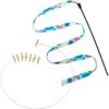 Frisco Cardboard & Wire Teaser Cat Toy & Frisco Fabric Teaser Wand Cat Toy