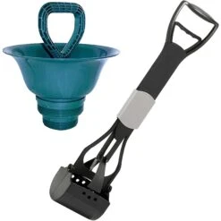 Doggie Doo Drain Pet Waste Removal & Frisco Spring Action Foldable Dog Pooper Scooper