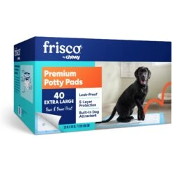 Frisco Fold & Carry Single Door Collapsible Wire Dog Crate & Frisco Premium Extra Large Printed Dog Training & Potty Pads -Frisco Sales Store 303438 PT5. AC SS1800 V1681229070