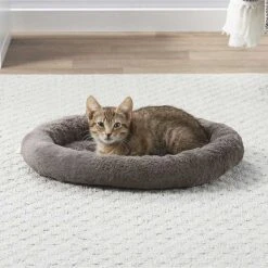 Frisco Self Warming Bolster Round Kitten Bed & Frisco Cactus Cat Scratching Post -Frisco Sales Store 303576 PT3. AC SS1800 V1623056548