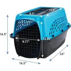 Frisco Two Door Top Load Plastic Dog & Cat Kennel & Frisco Fold & Carry Single Door Collapsible Wire Dog Crate, Pink -Frisco Sales Store 303656 PT2. AC SS1800 V1623079947