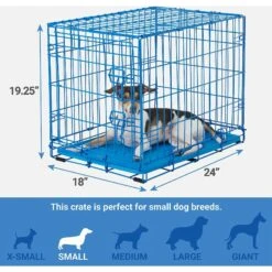 Frisco Two Door Top Load Plastic Dog & Cat Kennel & Frisco Fold & Carry Single Door Collapsible Wire Dog Crate, Pink -Frisco Sales Store 303656 PT6. AC SS1800 V1623065549