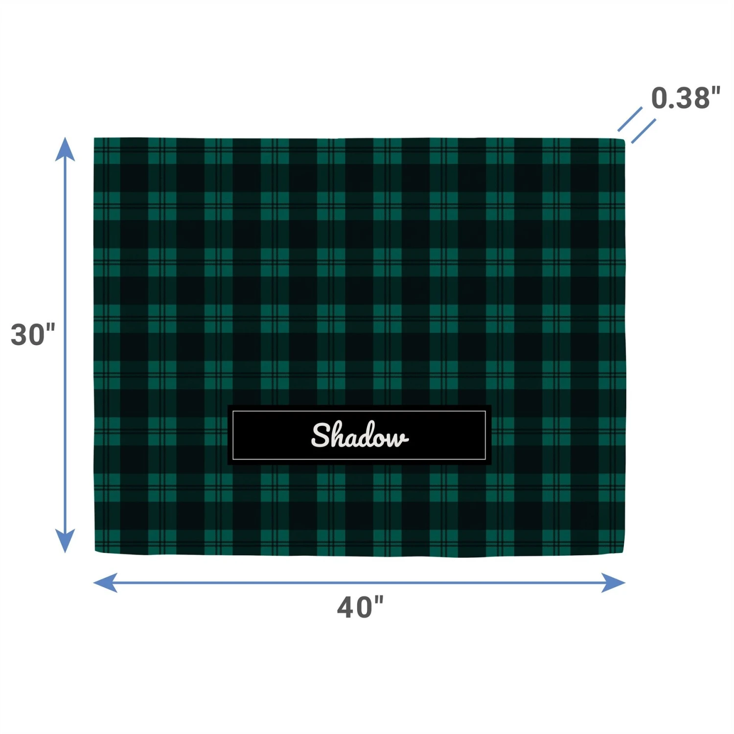 Frisco Personalized Plaid Sherpa Cat & Dog Blanket, 30" X 40" 2 Frisco Personalized Plaid Sherpa Cat & Dog Blanket, 30" X 40" - Image 2