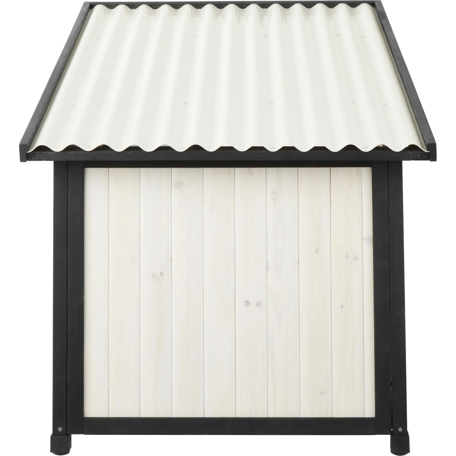 Frisco Modern Wooden Outdoor Dog House, White 3 Frisco Modern Wooden Outdoor Dog House, White - Image 3