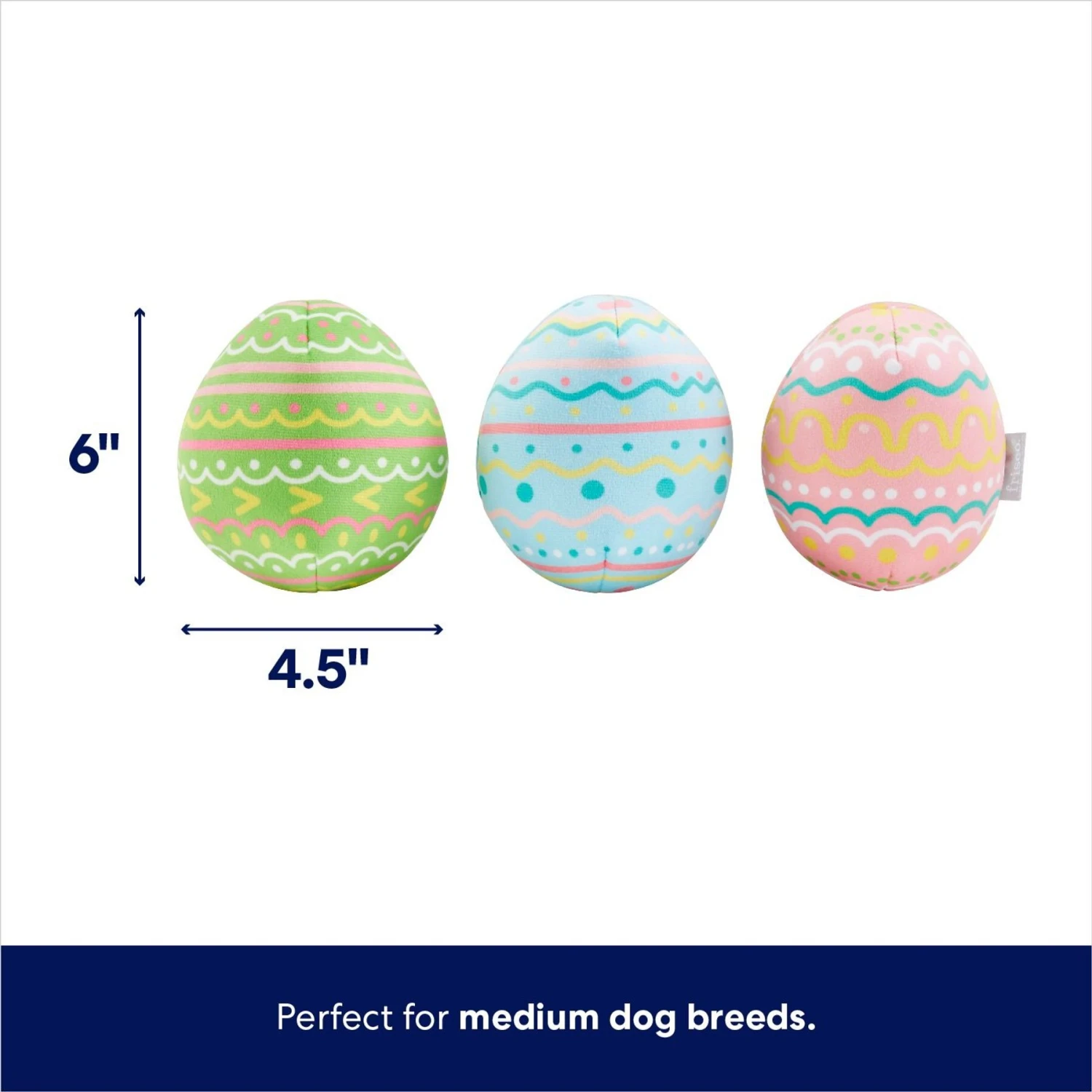 Frisco Easter Eggs Plush Squeaky Dog Toy 2 Frisco Easter Eggs Plush Squeaky Dog Toy - Image 2