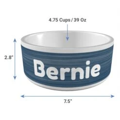 Frisco Personalized Heathered Ceramic Dog Bowl, 4.75-cup, 38oz -Frisco Sales Store 306767 PT3. AC SS1800 V1636036369