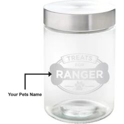 Frisco "Doggie Treats" Glass Personalized Treat Jar With Lid, 5 Cup, 40oz -Frisco Sales Store 309520 PT2. AC SS1800 V1645206103