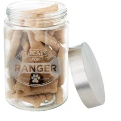 Frisco "Doggie Treats" Glass Personalized Treat Jar With Lid, 5 Cup, 40oz -Frisco Sales Store 309520 PT3. AC SS1800 V1645206087