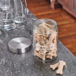 Frisco "Doggie Treats" Glass Personalized Treat Jar With Lid, 5 Cup, 40oz -Frisco Sales Store 309520 PT4. AC SS1800 V1645206399