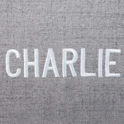 Frisco Personalized Knife Edge Bed, Dark Grey Linen, Large -Frisco Sales Store 311762 PT4. AC SS1800 V1630593979