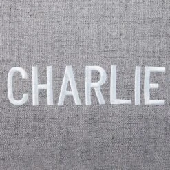 Frisco Personalized Knife Edge Bed, Dark Grey Linen, X-Large -Frisco Sales Store 311764 PT4. AC SS1800 V1630594020