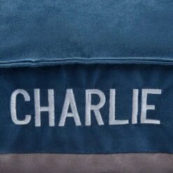 Frisco Personalized Navy Bolstered Bed With Navy Check Bolster, X-Large 7 Frisco Personalized Navy Bolstered Bed With Navy Check Bolster, X-Large -Frisco Sales Store 311768 PT4. AC SS1800 V1630593983