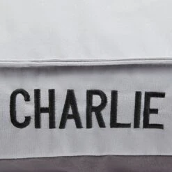 Frisco Personalized Silver Bolstered Bed With Silver Check Bolster 7 Frisco Personalized Silver Bolstered Bed With Silver Check Bolster -Frisco Sales Store 311770 PT4. AC SS1800 V1630594018