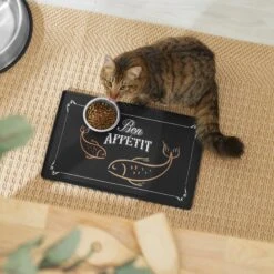 Frisco Silicone Fish Print Dog & Cat Food Mat, Black 9 Frisco Silicone Fish Print Dog & Cat Food Mat, Black -Frisco Sales Store 311953 PT3. AC SS1800 V1642542608