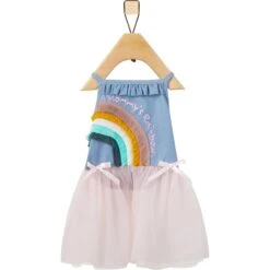 Frisco Rainbow Denim Dog & Cat Dress -Frisco Sales Store 312144 PT3. AC SS1800 V1644526358